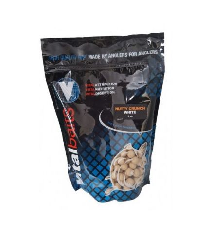 Boilies Vital Baits Nutty Crunch Blanco 1Kg 20mm