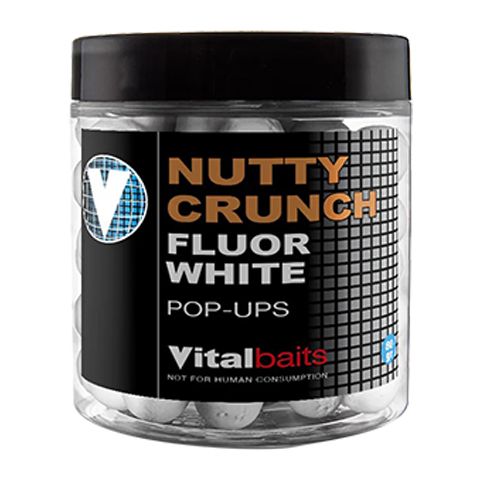 Pop Up Vital Baits Nutty Crunch Fluo Blanco 14mm 