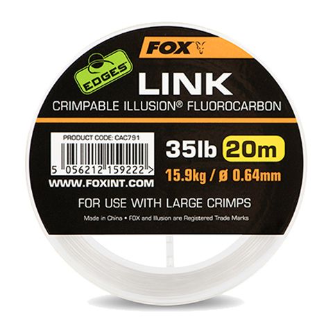 Fluorocarbon Fox Link Ilusión Cripmpable 25Lbs 20m