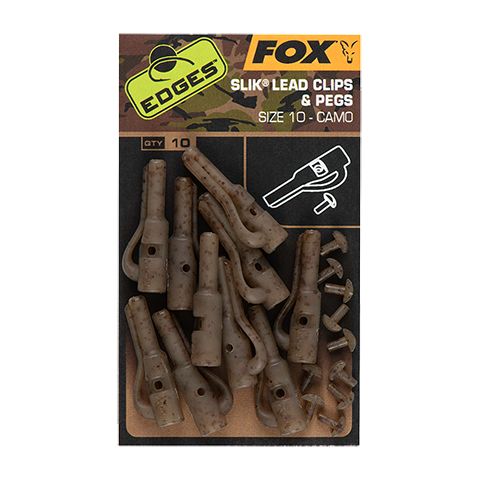 Slik Lead Clips Fox Camo con Pasador