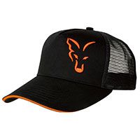 Gorra Fox Negra y Naranja Trucker