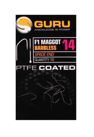 Anzuelos Guru F1 Maggot Barbless Spade End nº20