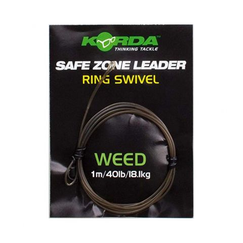 Korda Safe Zone Kamo Leader RING Weed 40lb x 1m