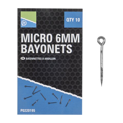 Bayonetas Preston Micro 6mm para Boilies