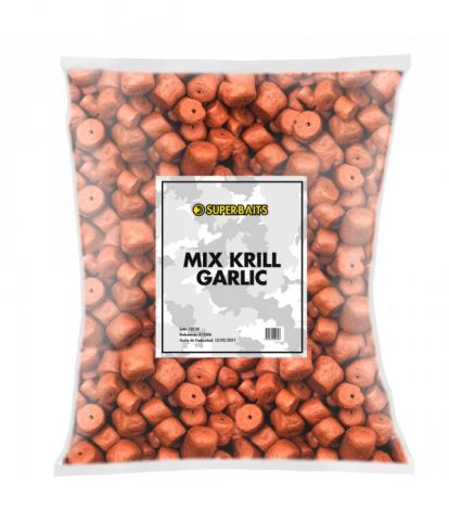 Pellets Mix Super Baits 8,14 y 20mm Krill y Garlic